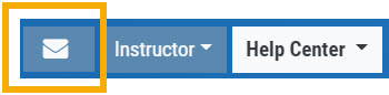 The envelope icon at the top of the platform page, next to the username