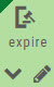 Green Journal tab labeled expire with a dark green corner tag