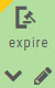 Green Journal tab labeled expire with a yellow corner tag