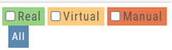 The Journal account filters: Real, Virtual, Manual checkboxes and the All button