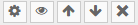 Lower-indicator toolbar icons: edit (gear), hide (eye), move up/down (arrows), delete (X)