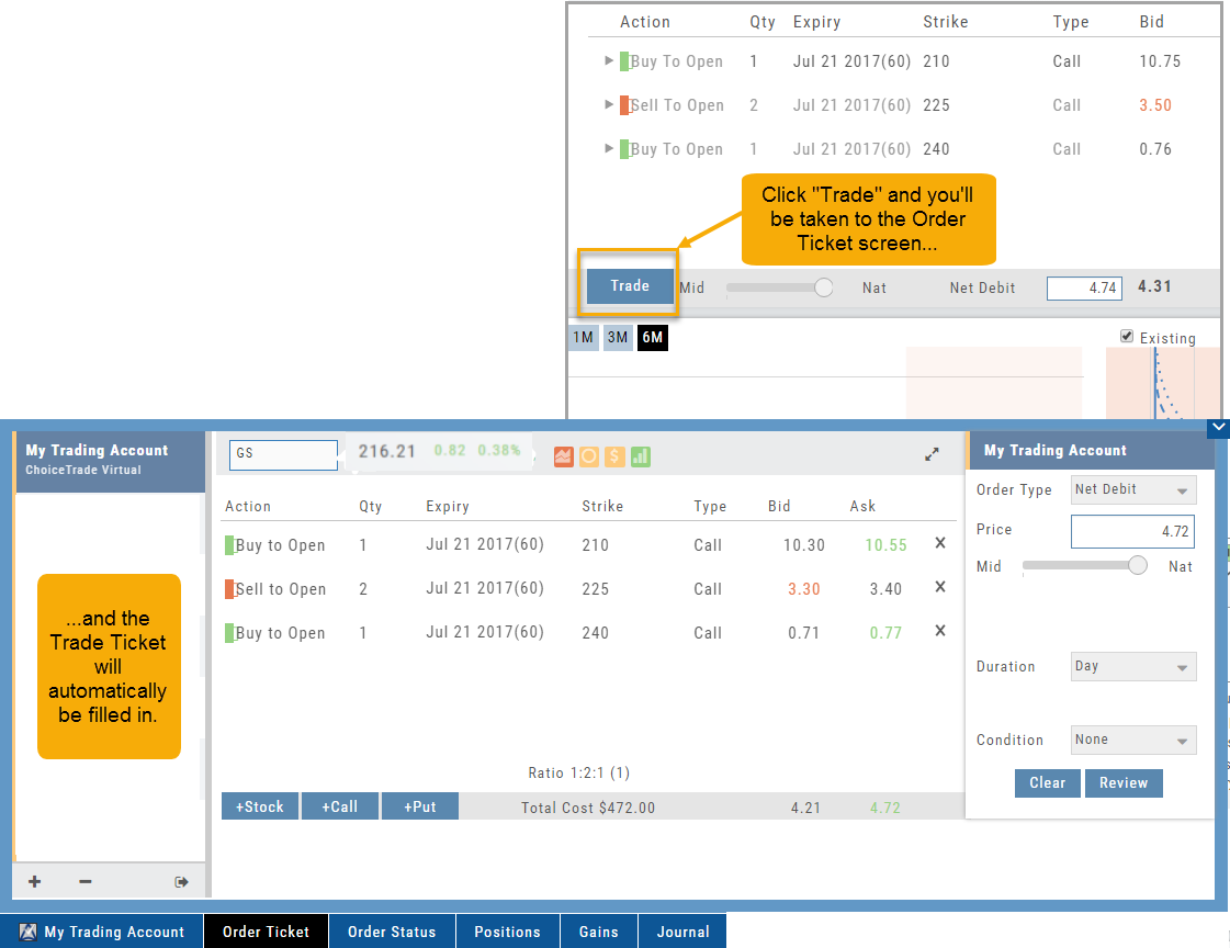 Strategy template with 