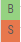 The small B (buy) and S (sell) buttons