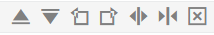 The rolling-icon toolbar with the clear/reset X