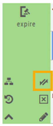 Journal tab icon strip with the edit (arrow) icon highlighted
